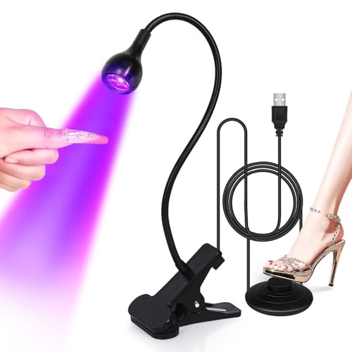 krofaue UV LED Nail Lamp - Curing Light Foot Control UV Nail Dryers | Smart sensor, 360° gooseneck, 6h runtime, LCD display, 365+405nm, for gel polish, salon and home DIY, great choice