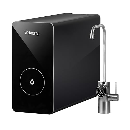 Waterdrop D6 Under Sink Reverse Osmosis Water Filter, 600 GPD, Tankless | 6-Stage Filtration, RO System, 2:1 Pure to Drain, Smart LED Faucet, Easy Installation, Save Space, Require Electrical Outlet