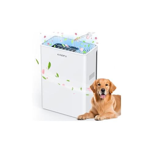 Ameifu - AMEIFU Air Purifiers for Home Large Room up to 2300sq.ft, H13 True Hepa Air Purifiers with PM 2.5 Air Quality Display, Air Cleaner with Washable Pre-Filter for Pets Hair, Dander, Smoke, Pollen