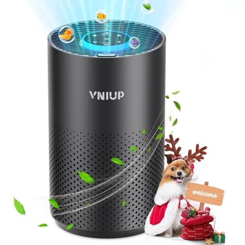 VNIUP - Air Purifiers for Bedroom Home up to 1350 ft² - Vniup H14 True HEPA Room Air Purifiers for Bedroom, with Fragrance Function Sleep Mode& Light Mode Air Cleaner for Pet Dander Odor Dust Smoke