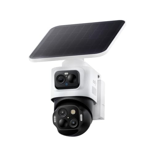 eufy Security eufyCam S4,4K Solar Camera Wireless Outdoor, Triple Lens Bullet-PTZ Cam, 360° View, 8X Auto Zoom, AI Recognition,AI Track, Color Night Vision, 0 Monthly Fee, Built in 32 GB Storage