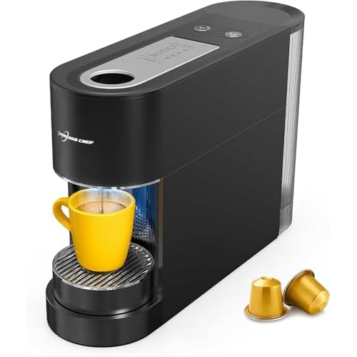 PURHUGO CHEF Espresso Machine Coffee Makers, Compatible with Nespresso Original Pods, One-Touch with Illuminated Brew Zone, 20 Bar Pump, 33.8oz Removable Tank, Compact Design, CM-C07-A $129.99 $0.