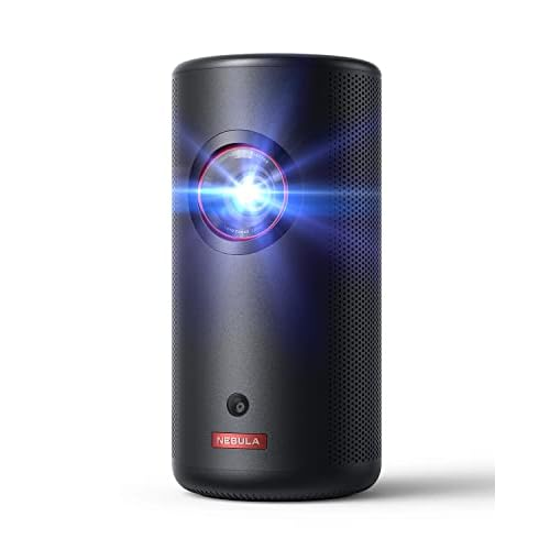 NEBULA Capsule 3 Laser, Outdoor Portable Mini Wi-Fi Smart TV Projector, Upgraded with Google TV, Official Netflix, Dolby Digital, 120 inches Screen and 2.5H Built-In Battery