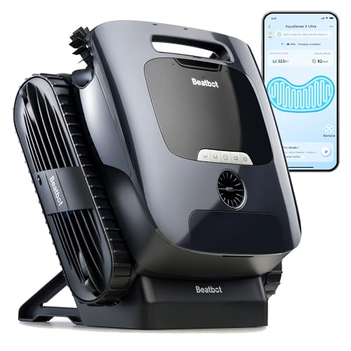 Beatbot AquaSense 2 Ultra Cordless Robotic Pool Cleaner for Complex Pools, Mapping with AI Camera, 5-in-1 Cleaning, Smart Surface Parking, Skimmer with APP Control, Water Clarification &ndash; Abyssal Blue