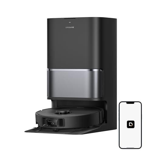 DREAME L40 Ultra Gen 2 Robot Vacuum and Mop with 25,000Pa Suction, Extendable Side Brush and Mop, All-in-One Self-Emptying & Cleaning Dock, Voice & App Control, Black