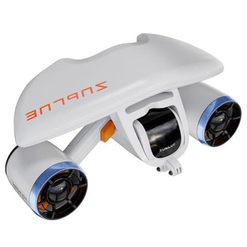 Sublue Mix Underwater Scooter with Action Camera Mount 30 Minutes 22lbf 131ft Waterproof Dual Motors Water Sports Pool Diving Snorkeling for Adults Gray Battery Version