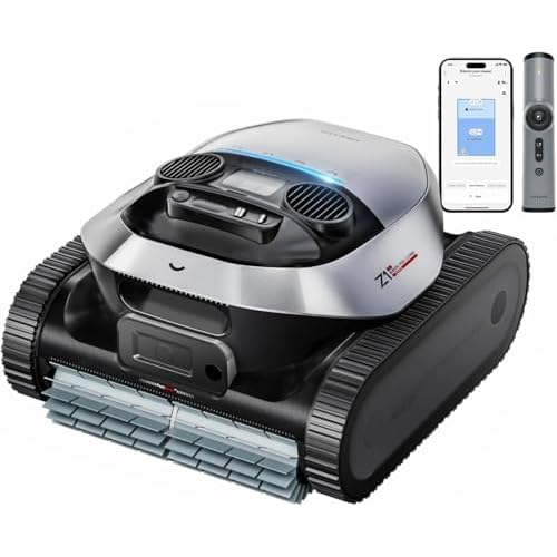 DREAME Robotic Pool Cleaner, 8000 GPH Strong Suction, 180-300 Mins Runtime, Smart Navigation Mapping, Automatic Cleaning for Wall, Waterline, Inground and Above Ground Pools Gray