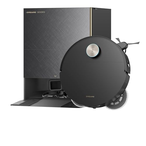 DREAME X60 Max Ultra Complete Robot Vacuum and Mop, Upgraded from X50 Series, 3.13in (7.95cm) Ultra-Thin Design, 35,000Pa Suction, Self Emptying&Refilling, Mop Self-Cleaning, 280+ Obstacle Avoidance Black X60 Max Ultra Complete