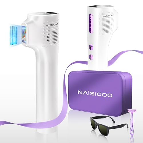 NAISIGOO Laser Hair Removal Device for Women and Men, IPL Painless Sapphire with 40F Ice-Cooling System, Safe, Long-Lasting Hair Removal for Home, Face, Legs, Back, Bikini Line