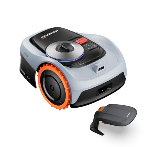 NAVIMOW Segway Navimow i210 AWD Robot Lawn Mower Wire Free with Garage S, All-Wheel Drive for 45% Slopes, EFLS NRTK + Vision Auto Mapping, Covers 1/4 Acre (Garage Shipped Separately)