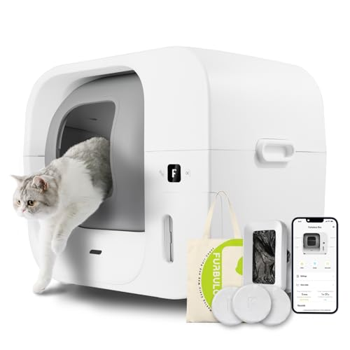 Furbulous True Odor-Free Automatic Cat Litter Box with Self-Pack and Refill System, APP Control, Self Cleaning and Packing Litter Box with Extra Large Space for 3.3-22 lbs Cats, Upgraded $369.99