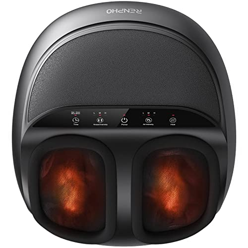 RENPHO Full Foot Massager Machine, 2026 Upgraded Shiatsu Foot Massager with Heat, FSA Eligible HSA Store Eligible, Plantar Fasciitis Massager, Birthday Gifts for Women Mom Men Dad, Fits Up to Size 13