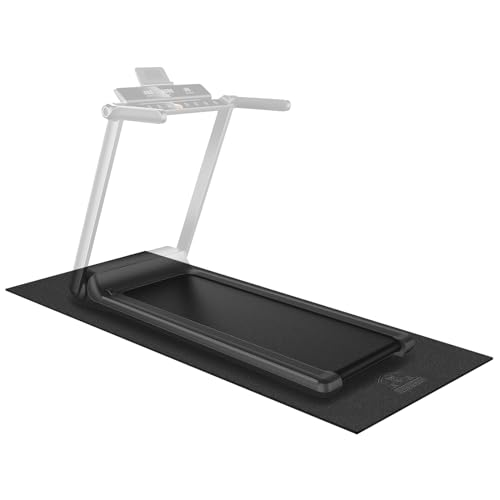 HAPBEAR Treadmill Mat, 55"x24"/68"x24"/79"x35.5" Non-Slip Foldable Exercise Equipment Mat for Walking Pad, Weight Bench, Noise Reducing Shock Absorbing Floor Protector for Home Gym, Carpet & Hardwood Floors