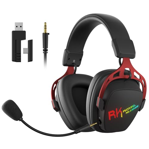RK ROYAL KLUDGE HG103 Wireless Gaming Headset for PS5/4, Xbox, PC, Switch Black