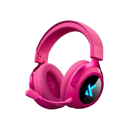 MCHOSE X9 Wireless Gaming Headset with 200 Hours Battery Life, 2.4GHz/Wireless/Wired, 53mm Driver, 7.1 Surround Sound, Low Latency Mic, RGB, Multi-Platform Compatibility, Mobile