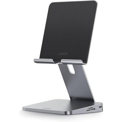 Anker USB C Hub for iPad, 551 USB-C Hub (8-in-1), with Foldable Tablet Stand, iPad Pro Dock, 4K HDMI, 2 USB-A Data Ports, for iPad Pro 5th Gen/iPad Air 5th Gen/iPad mini 6th and Later (Silver)