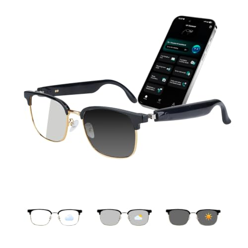 Tulbeys AI Smart Glasses, Real-time Translation Bluetooth Glasses, Unisex