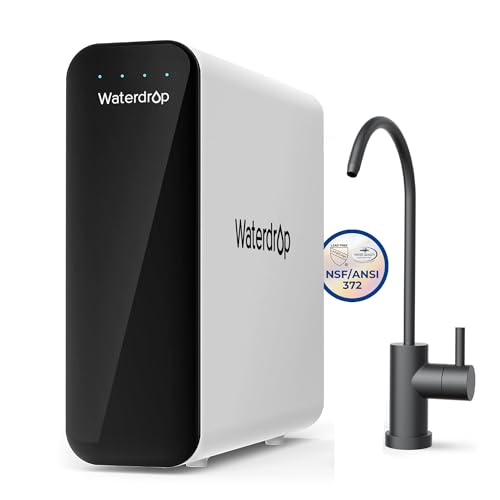 Waterdrop TSU-WB 0.01&mu;m Ultra-Filtration Under Sink Water Filter System | Tankless Under Sink Water Filtration System, Smart Panel, with Black Faucet, Reduces Chlorine, Not Lower TDS (𝙉𝙊𝙏 𝙍𝙊)
