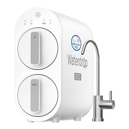 Waterdrop G2P600 Under-Sink RO System, 600 GPD Tankless RO Water Filtration | 7 Stage RO Water Filtration, NSF/ANSI 372 Certified, 2:1 Pure to Drain, TDS Reduction, Under-Sink Reverse Osmosis System