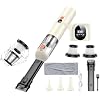 Blusonno Handheld Car Vacuum Cleaner, 14000Pa Vacuum Cleaner and Air Duster, High Power Hand Held Vacuum with HD Digital Display and Multi-Nozzles for Car, Home, Office, Pet Beige