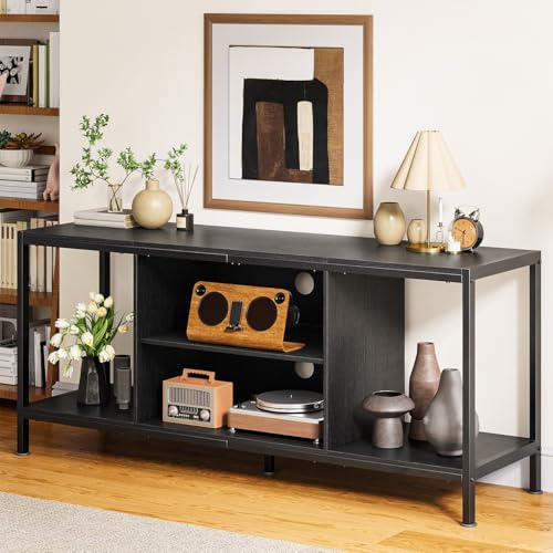Gizoon TV Stand for 65 Inch TV, Entertainment Center, Black