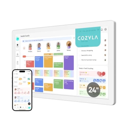 Cozyla Calendar Neo: 24" Digital Calendar Wall Touch Screen with Wall Mount