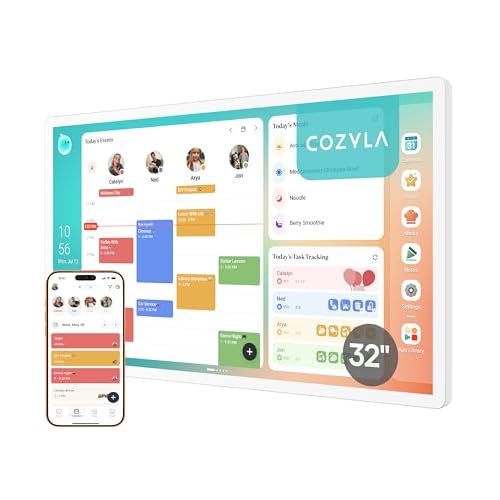 Cozyla Calendar Plus 2: 32" Smart Digital Calendar with Google Play Store