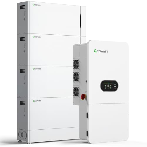 GROWATT 10KW Hybrid Solar System, 4&times;5120Wh LFP Battery 48V Home Backup