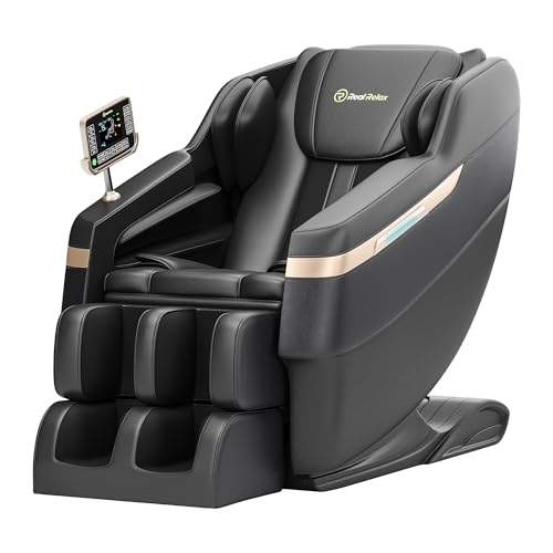Real Relax Full Body Shiatsu Massage Chair for Home Relaxation | Zero Gravity Recline, Pre-Assembled, 6 Auto Modes, Foot Massage, Waist & Calf Heating, Bluetooth, Black